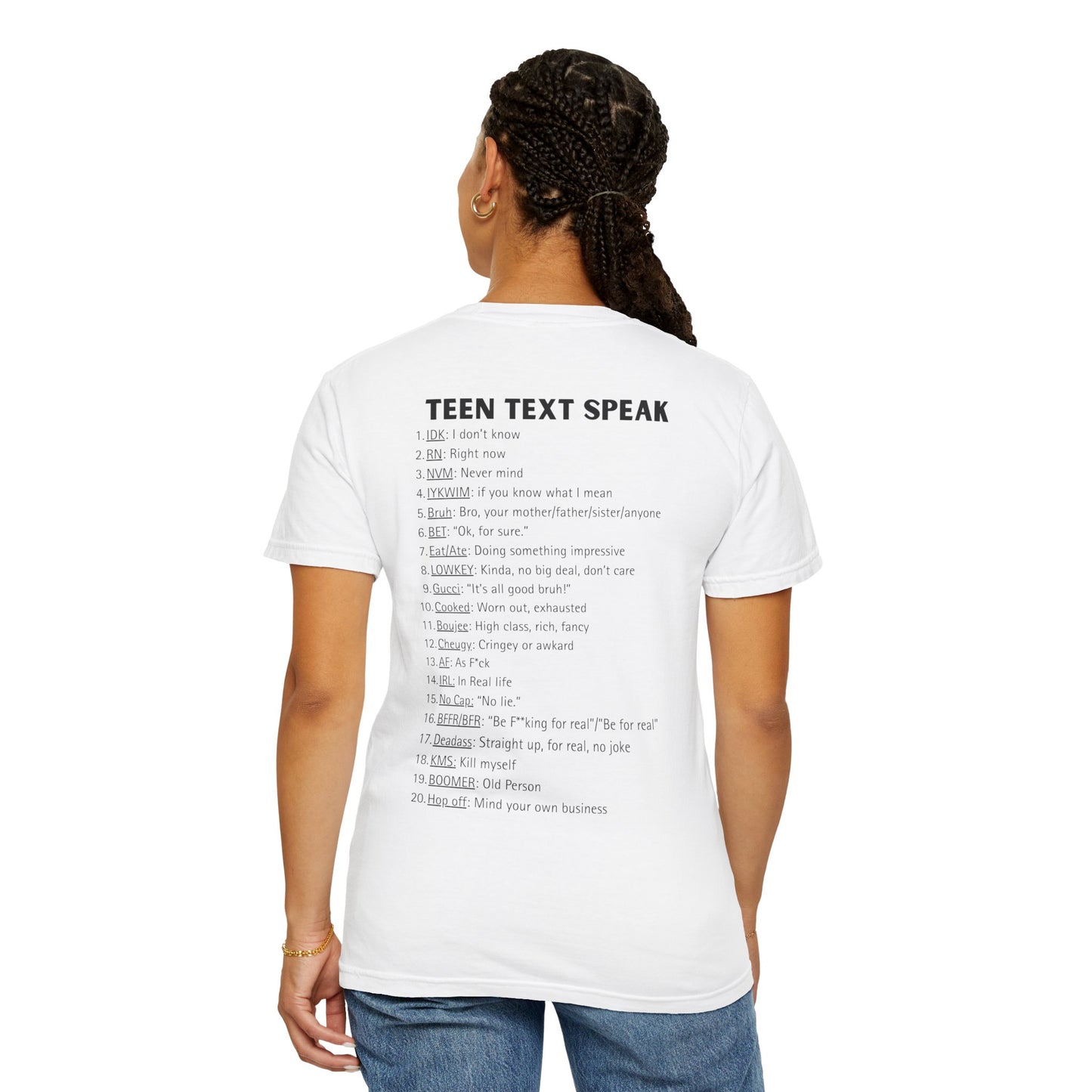 Teen Speak Translator: MOM Edition Tee (White)