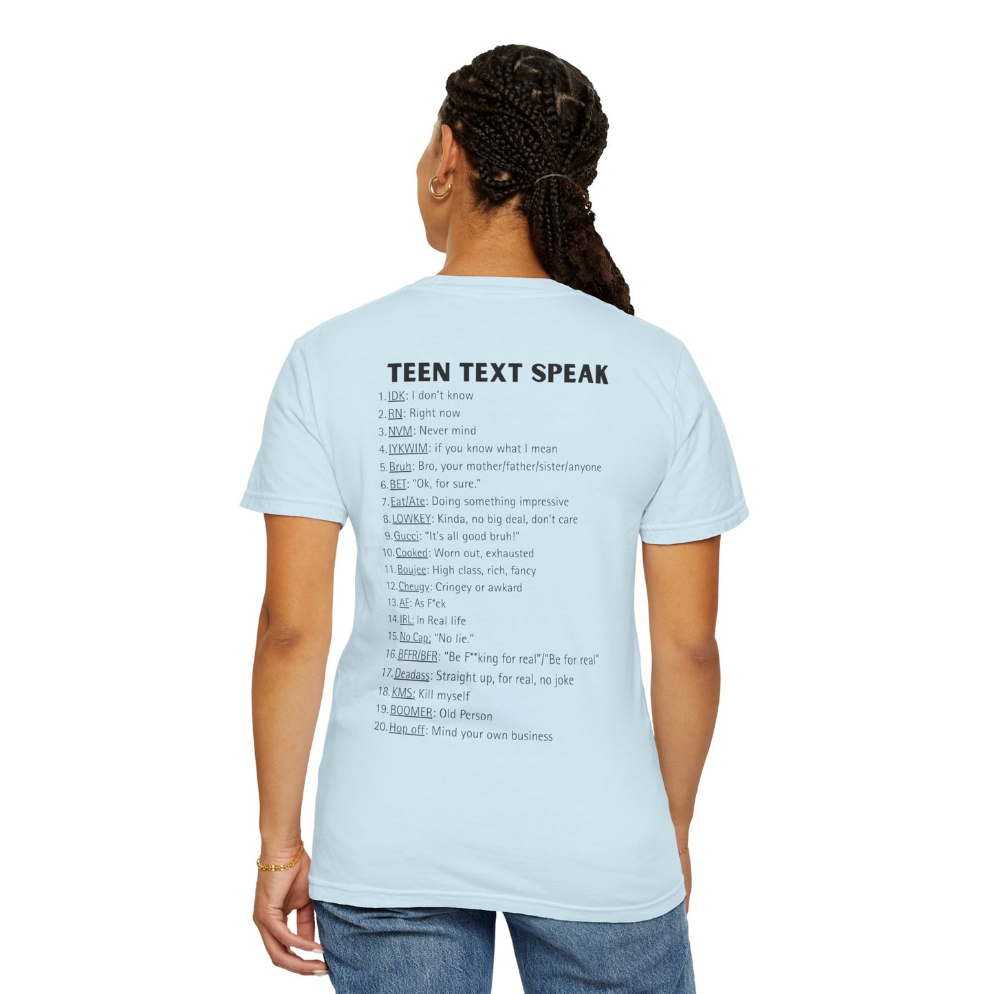 Teen Speak Translator: MOM Edition Tee (Chambray)
