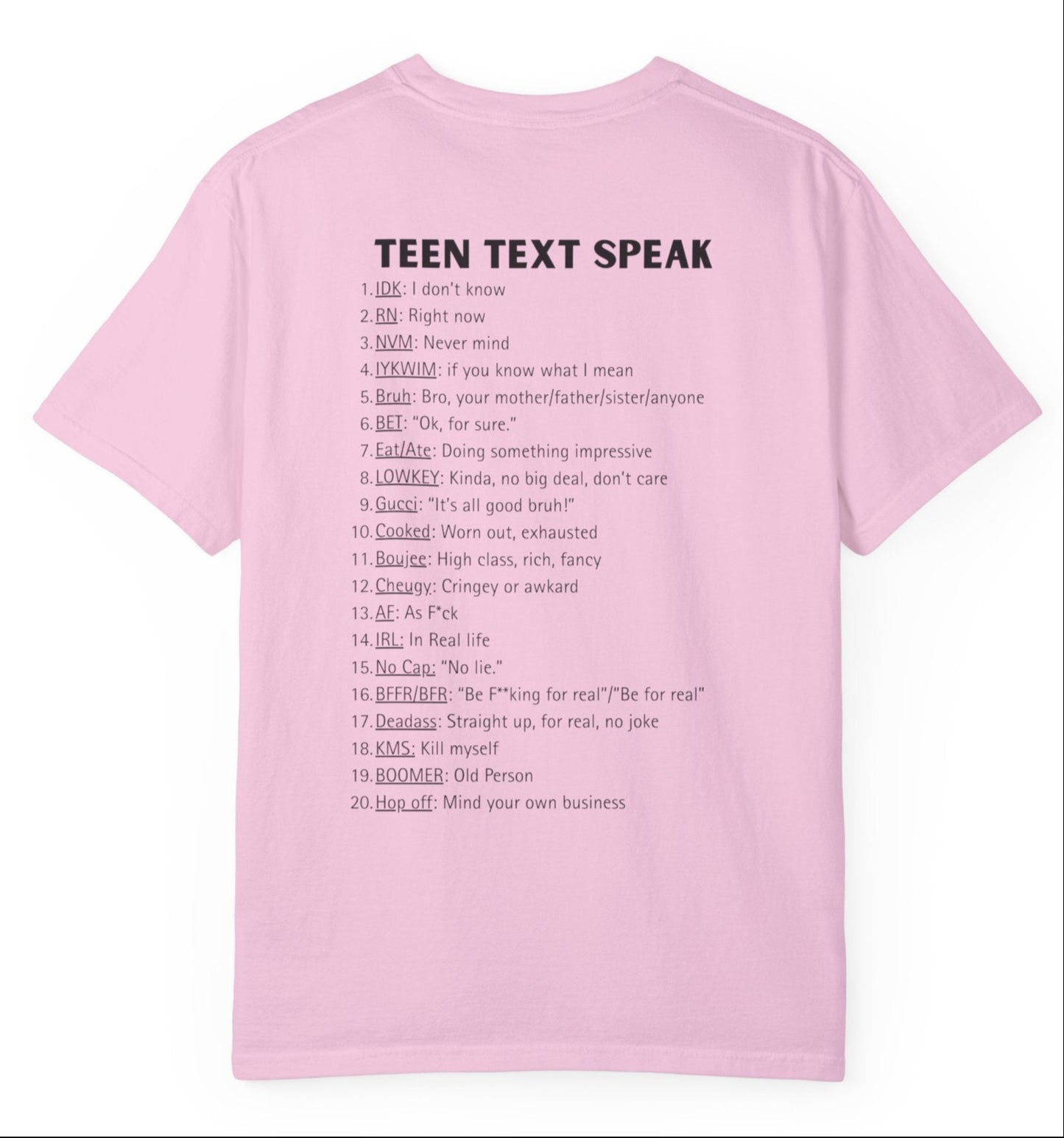 Teen Speak Translator: MOM Edition Tee (Blossom)